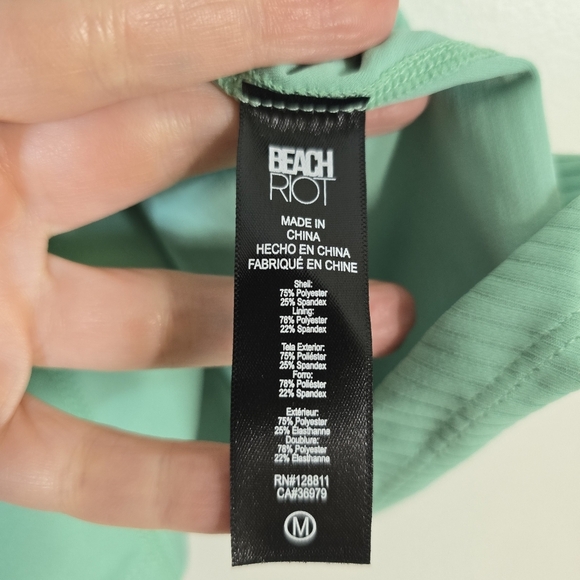 NWT Anthropologie Beach Riot Liberty Mini Dress Medium Jade Skylight Gre… - Picture 9 of 10